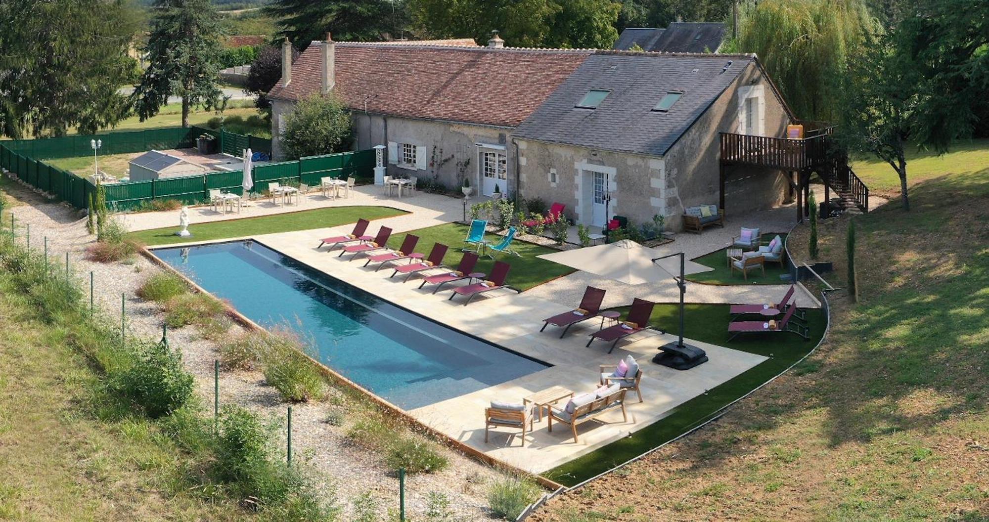 Sans Souci Bed And Breakfast Luxe Heated Pool And Restaurant Luzillé エクステリア 写真